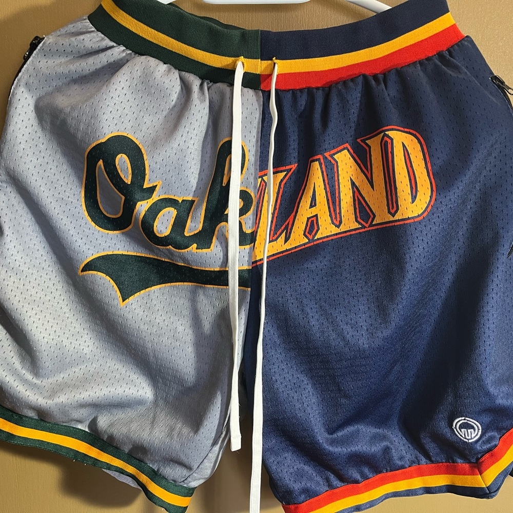 Oakland Athletics/ golden state warriors Two-Tone Men's Shorts